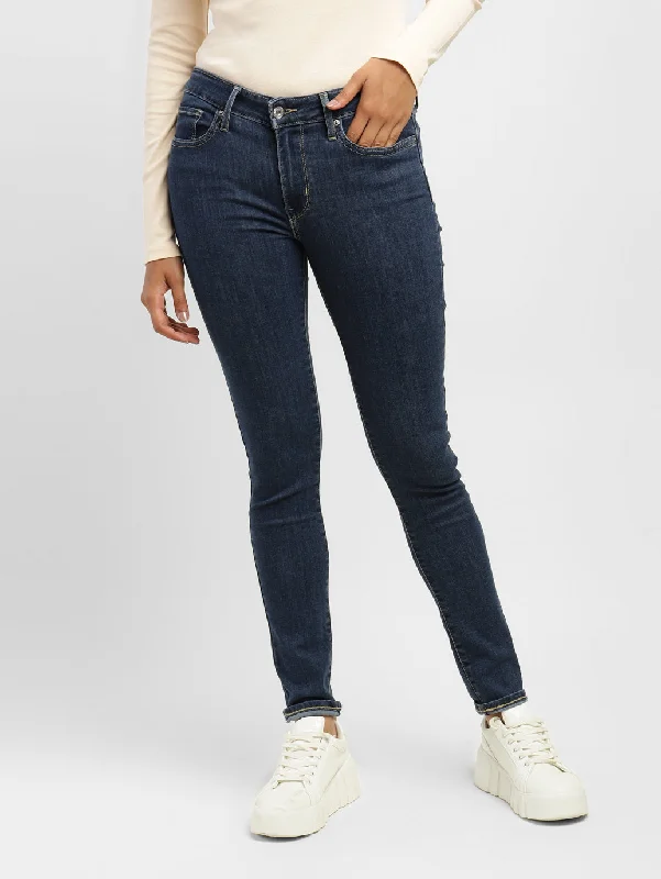 Raw Denim Jeans for Authentic -Women's Mid Rise 711 Skinny Fit Jeans