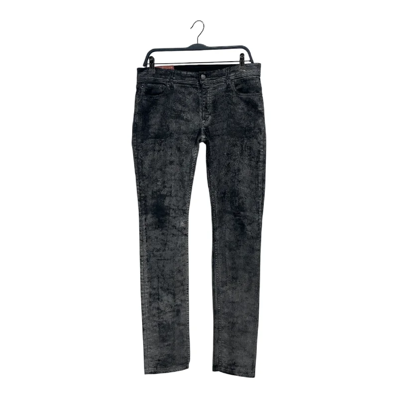 Wide Leg Jeans for Comfort -Acne Studios/Skinny Pants/31/Denim/GRY/All Over Print/DRY PAINT