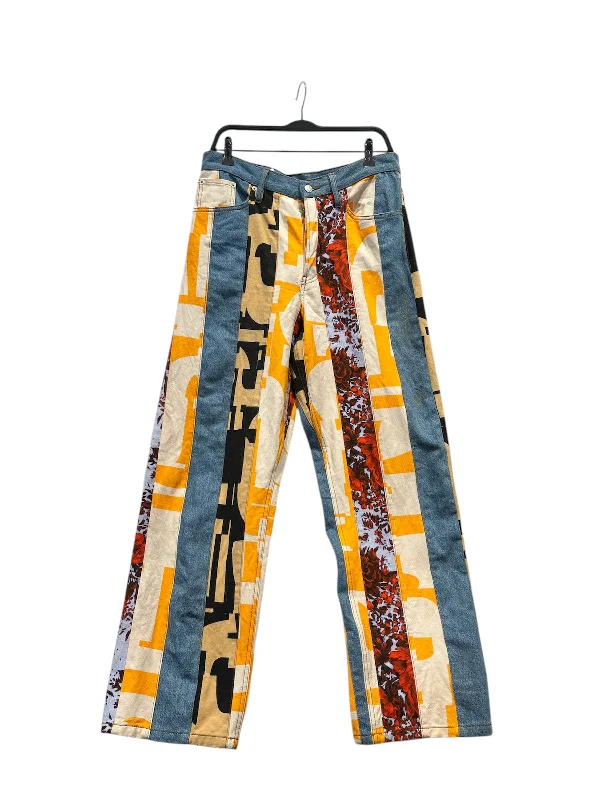 Stretch Jeans for Flexibility -DRIES VAN NOTEN/Pants/32/Denim/MLT/All Over Print/PINE PATCH PANTS