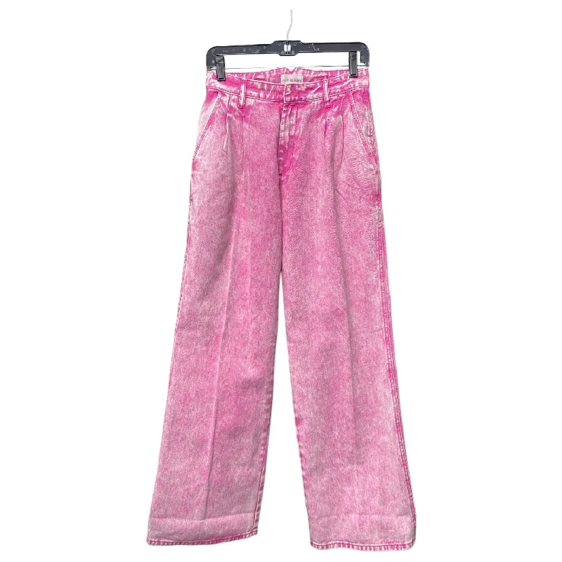 Rugged ripstop pants for extreme adventure durability -Pants Wide Leg By Avec Les Filles In Pink, Size: 2