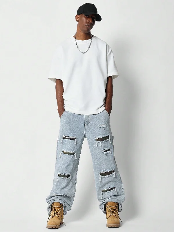 Fishing Jeans for Water -Flare Fit Distressed Jean