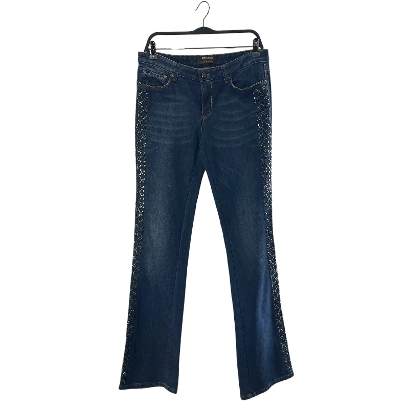 Bootcut Jeans for Flattering -roberto cavalli/Bootcut Pants/44/Denim/NVY/BRONZE STUDDED SIDES