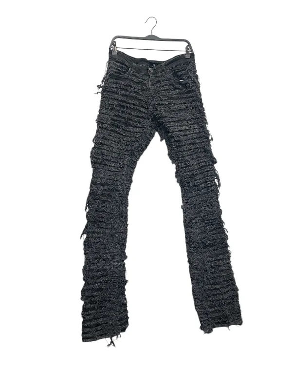 Jean Skirts for Feminine -Focus Jeans/Skinny Pants/32/Denim/BLK/Distressed/Stacked