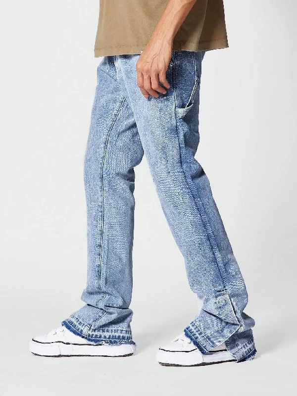 Weekend Jeans for Lazy -Flare Fit Workwear Jean With Side Snaps