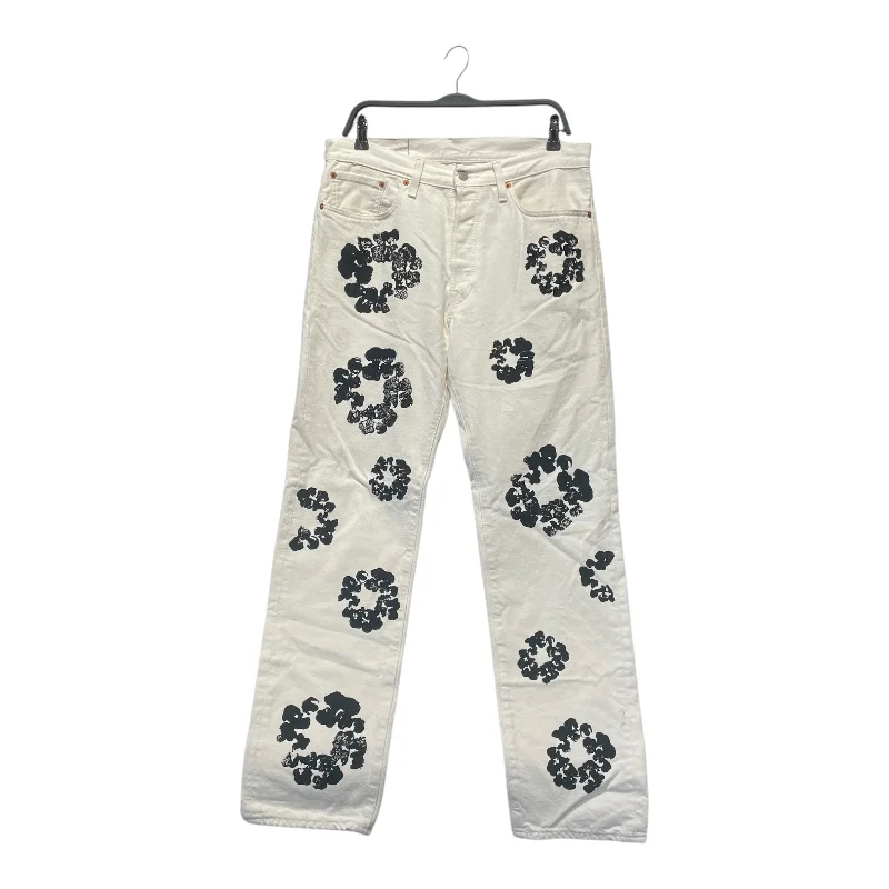 White Jeans for Fresh Look -DENIM TEARS/Levi's/Pants/33/Denim/WHT/All Over Print/501