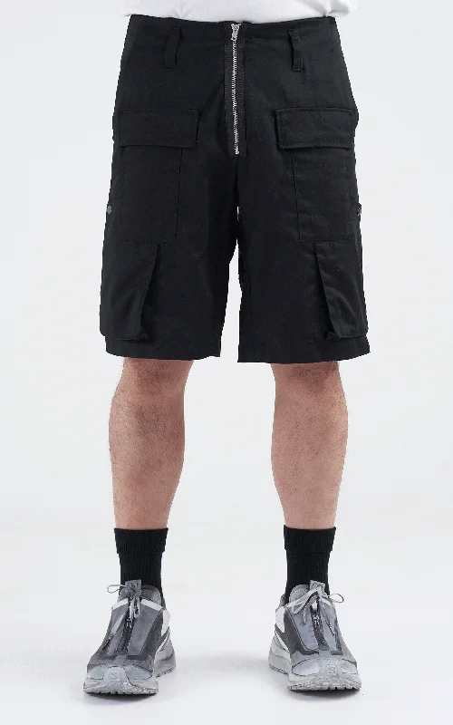 Best lounge shorts for women with soft fabrics for ultimate comfort at home-1. "PARELLEL" Cargo Shorts - BLACK