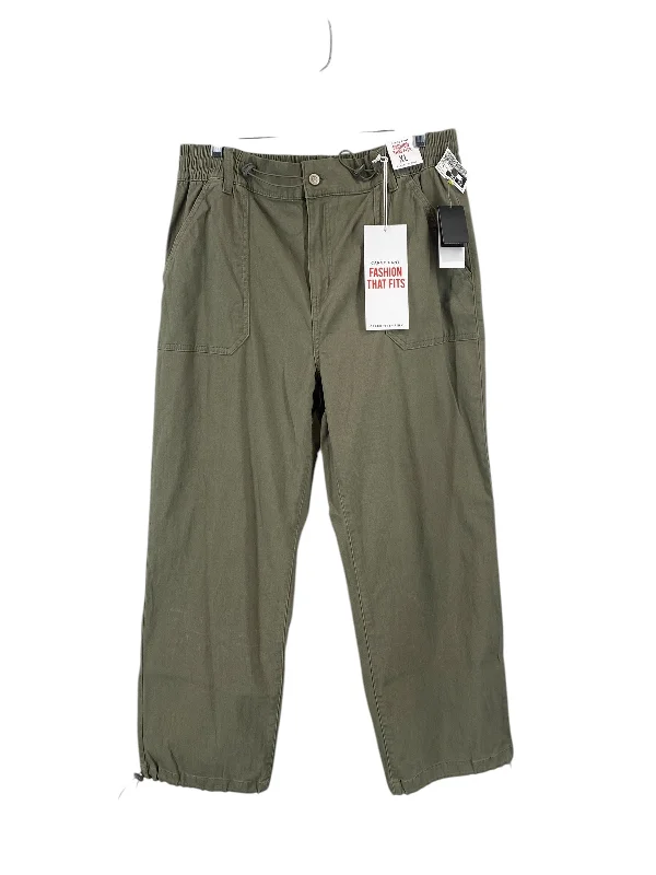 Rugged ripstop pants for extreme adventure durability -Pants Cargo & Utility By Celebrity Pink In Green, Size: Xl