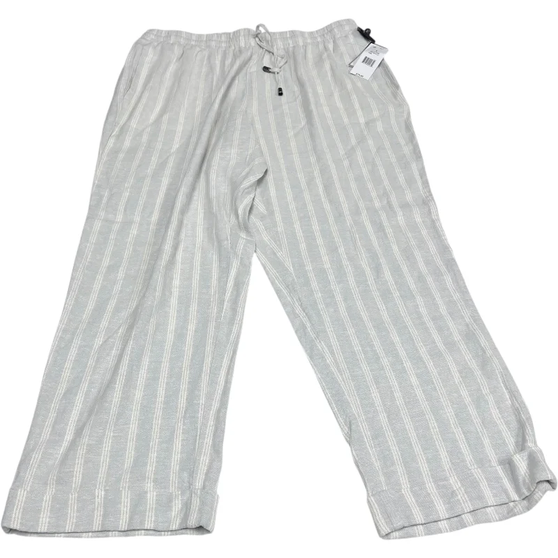 Quick-dry pants for active sports enthusiasts -Pants Linen By Cable And Gauge In Blue & White, Size: L