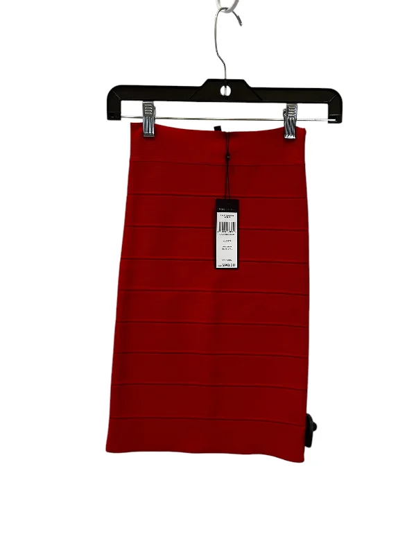 Classic black maxi skirts for versatility -Skirt Mini & Short By Bcbgmaxazria In Red, Size: Xxs