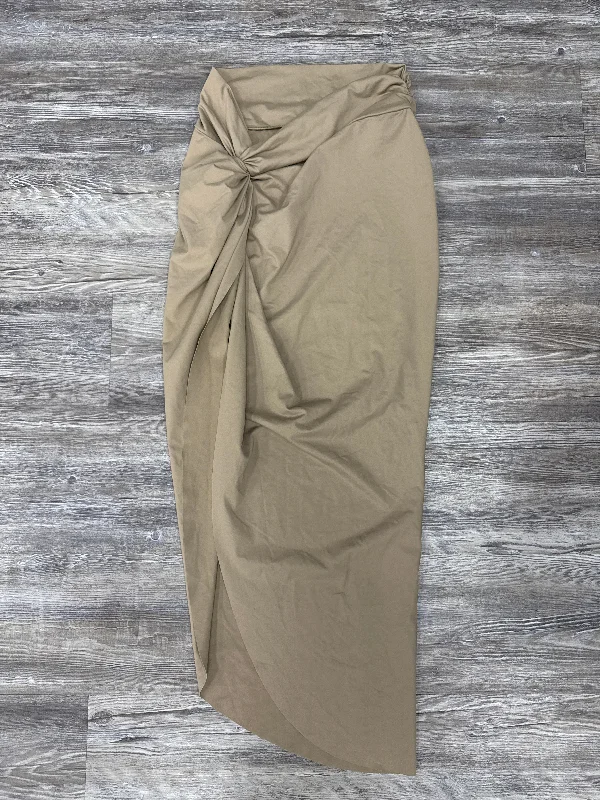 Patterned skirts with bold stripe accents -Skirt Midi By Skims In Tan, Size: S