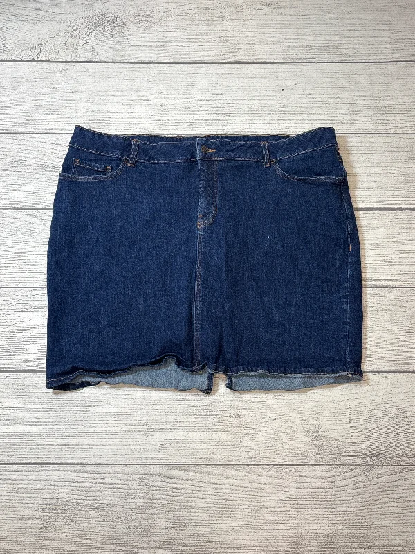 Wrap skirts for adjustable stylish fit -Skirt Mini & Short By Old Navy In Blue Denim, Size: 24