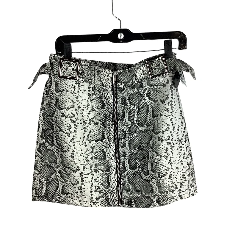 Pleated skirts for sophisticated evening wear -Skirt Mini & Short By Top Shop In Snakeskin Print, Size: 6