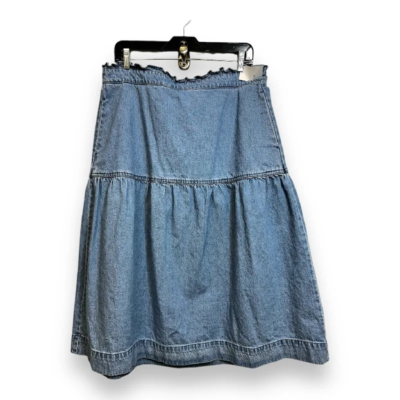 Casual skirts for relaxed weekend lounging -Skirt Midi By Madewell In Blue Denim, Size: L