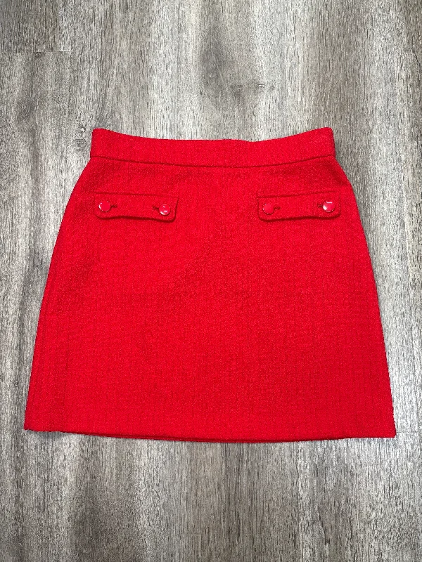 Trendy skirts with bold plaid patterns -Skirt Mini & Short By Loft In Red, Size: Mp