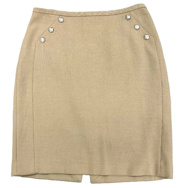 Cute pleated skirts for youthful school outfits -Skirt Midi By White House Black Market In Tan, Size: S