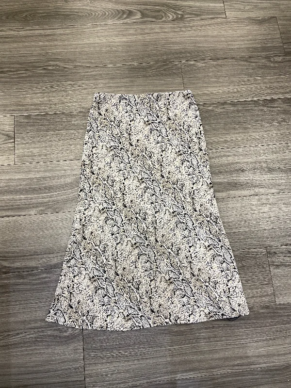 Ruffled skirts for feminine playful charm -Skirt Midi By Rachel Zoe In Snakeskin Print, Size: 4