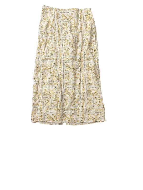 Soft cotton skirts for sensitive skin ease -Skirt Maxi By Joie In Green & Yellow, Size: L