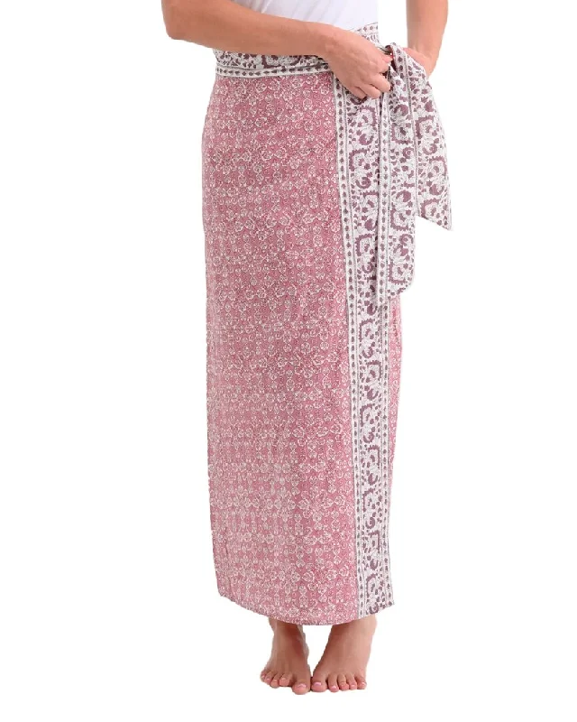 Pomegranate Wrap Skirt