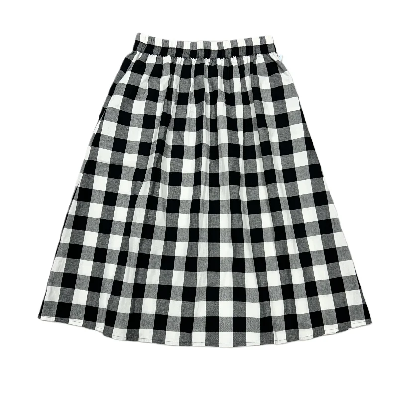 Lightweight skirts with airy fabric weave -Skirt Midi By Joan Rivers In Black & White, Size: Xsp