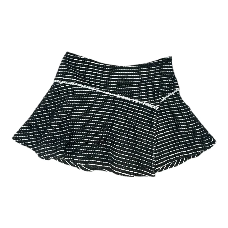 Wrap skirts for easy adjustable fit -Skirt Mini & Short By Free People In Black & White, Size: 8