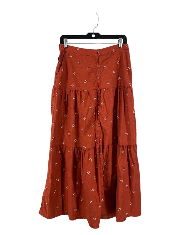 Durable skirts with reinforced seam strength -Skirt Midi By Old Navy In Copper, Size: M