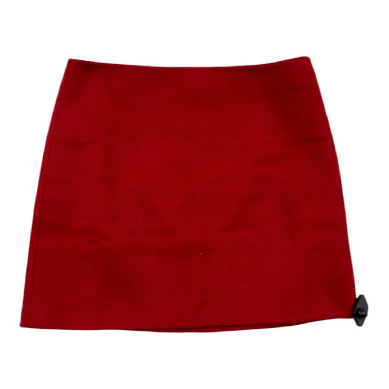 Luxury skirts with intricate embroidery accents -Skirt Midi By Madewell In Red, Size: S