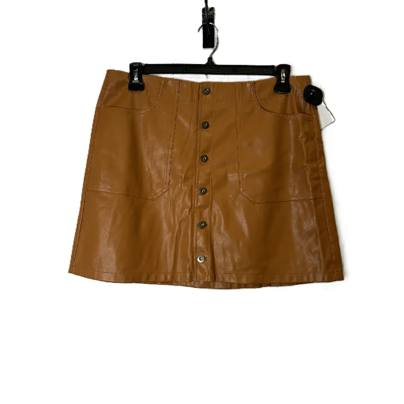 Trendy skirts with asymmetrical hem lines -Skirt Mini & Short By Jessica Simpson In Brown, Size: Xl