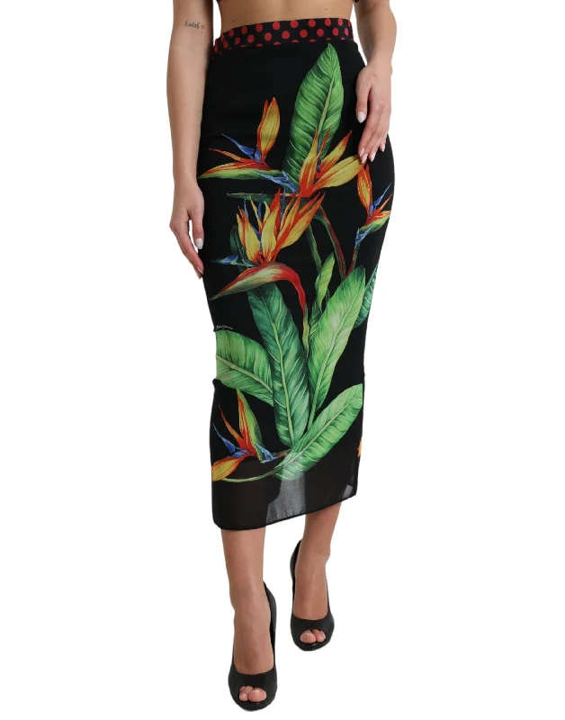 Dolce & Gabbana  Strelitzia High Waist Pencil Cut Women's Skirt