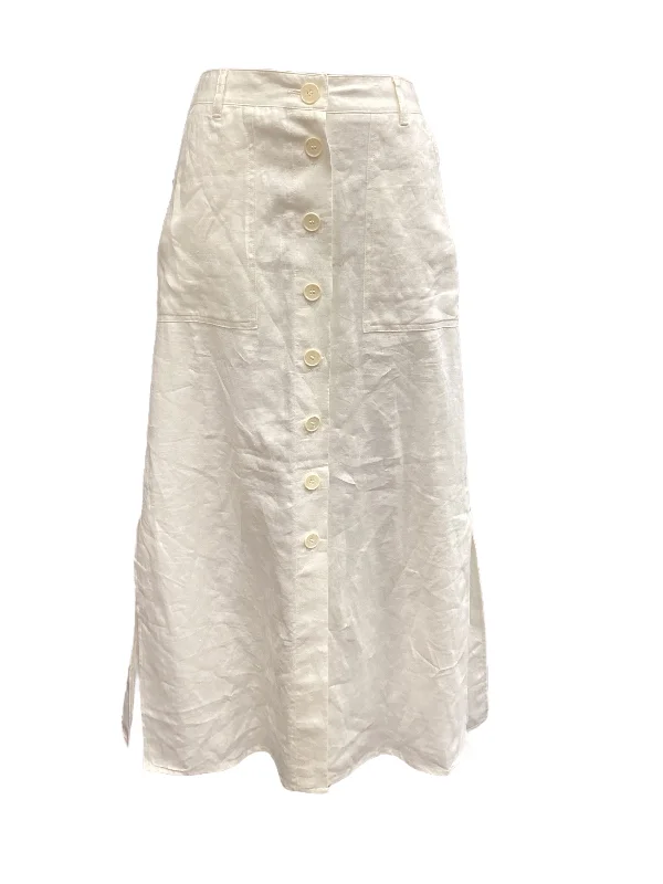 Wrap skirts with tie-front detail charm -Skirt Maxi By Talbots In White, Size: 6