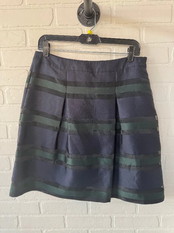 High-waisted skirts with button front detail -Skirt Mini & Short By Talbots In Blue & Green, Size: 10p