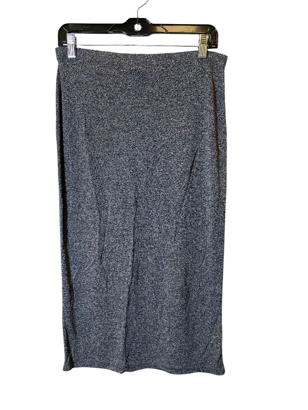 Trendy skirts with modern cutout designs -Skirt Midi By Express In Grey, Size: S