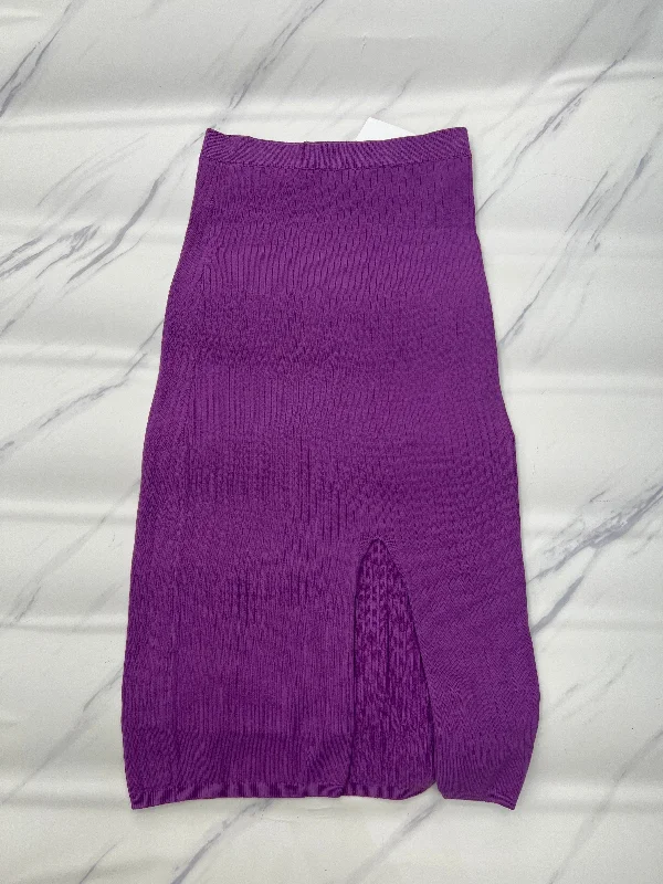 A-line skirts with flared hem elegance -Skirt Midi By Free People In Purple, Size: S