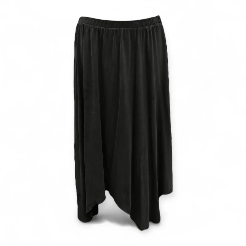 Wrap maxi skirts for versatile styling options -Skirt Midi By Amadi In Black, Size: L