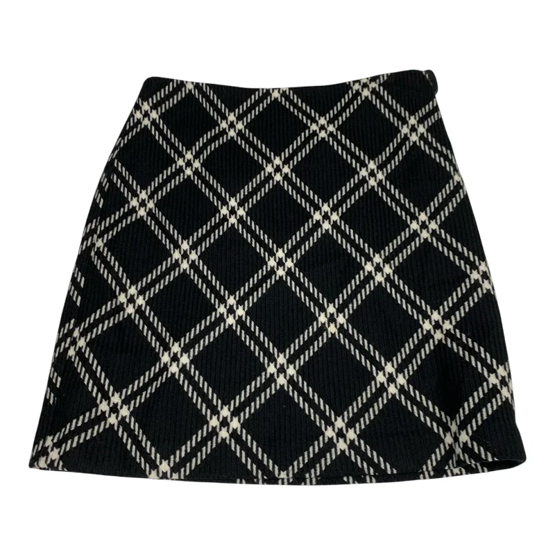 Designer skirts for luxury fashion flair -Skirt Mini & Short By Ann Taylor In Black & White, Size: M