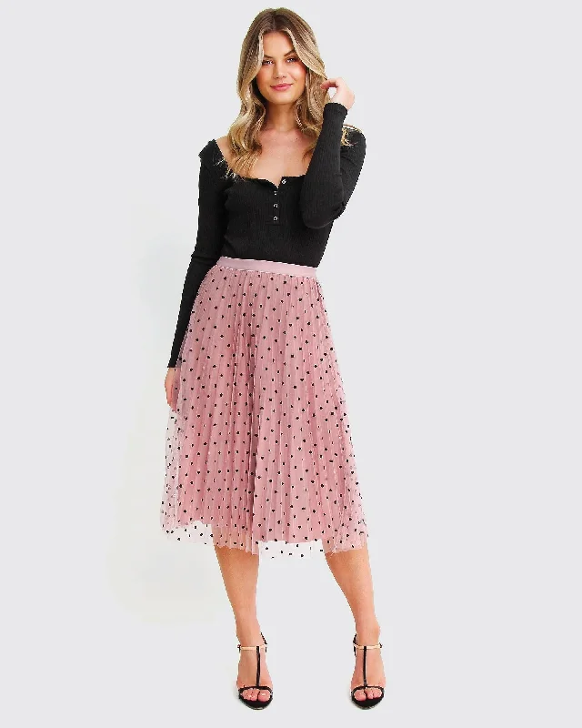 Bohemian bodycon dress for women with relaxed fit and chic look -Mixed Feeling Reversible Skirt - Pink