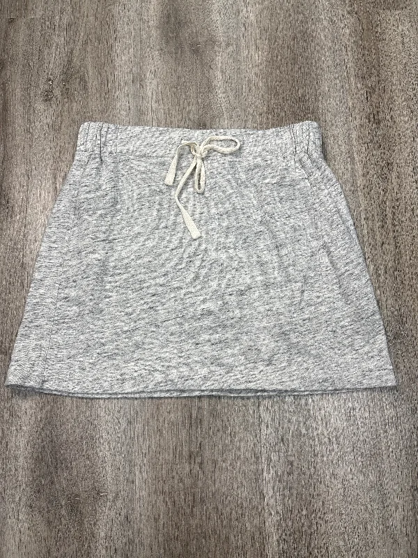 Casual linen skirts for breezy days -Skirt Mini & Short By Loft In Grey, Size: S