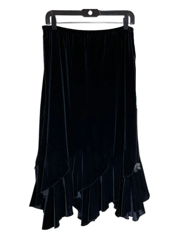 A-line skirts with flared hem elegance -Skirt Midi By Clothes Mentor In Black, Size: L