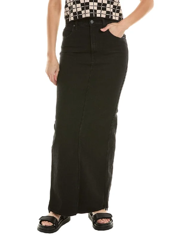 Plunging neck bodycon dress for women with deep neckline and glamorous look -MOTHER Denim The Candy Stick Maxi Skirt