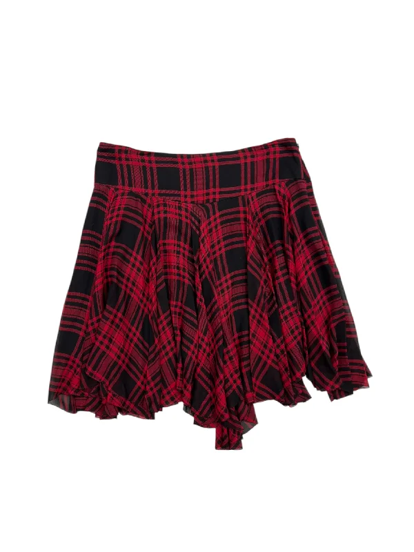 Patterned skirts with unique abstract art -Skirt Mini & Short By Polo Ralph Lauren In Plaid Pattern, Size: 8