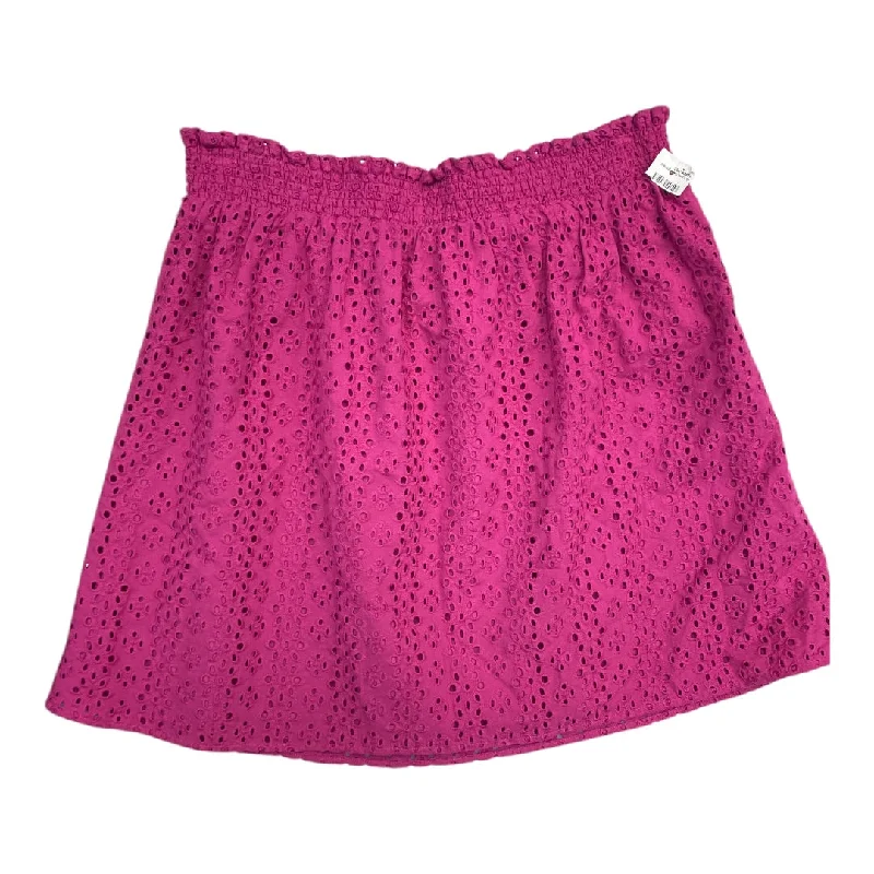 Pleated midi skirts for timeless grace -Skirt Mini & Short By Cmc In Pink, Size: M