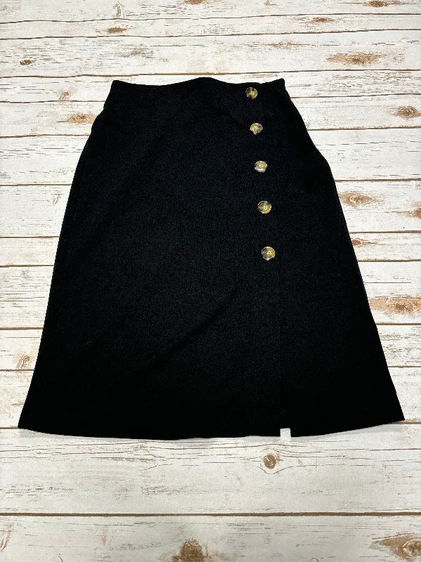 Vintage denim skirts for nostalgic charm -Skirt Midi By Mng In Black, Size: S