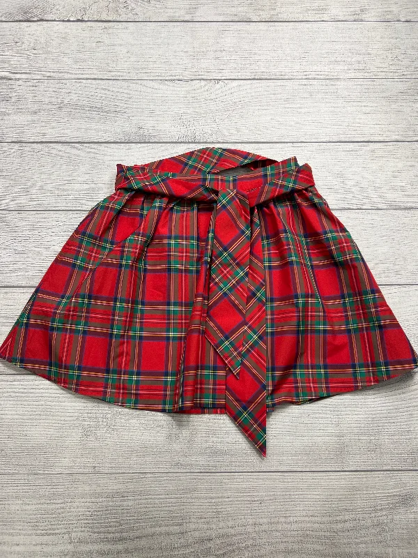 Wrap skirts for easy adjustable fit -New!Skirt Mini & Short By Vineyard Vines In Plaid Pattern, Size: 4