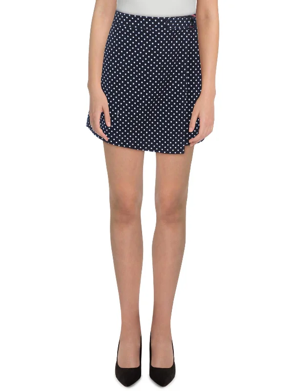 Bodycon dress for women with curved seams and hourglass fit -Womens Polka Dot Mini Skort