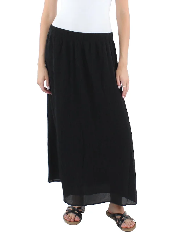 Casual bodycon dress for women with cotton fabric and comfortable fit -Womens A-Line Long Maxi Skirt