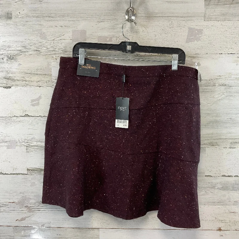 Ruffled skirts for soft romantic appeal -Skirt Mini & Short By NEXT TAILORING In Maroon, Size: 18