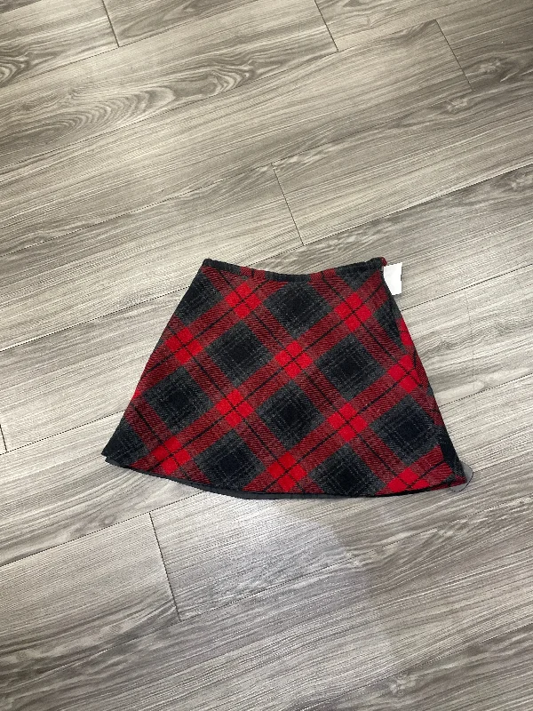 Soft cotton skirts for cozy comfort -Skirt Mini & Short By Old Navy In Plaid Pattern, Size: 4