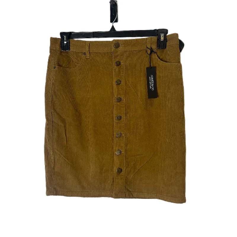 Stretchy skirts for all-day wear comfort -Skirt Mini & Short By Jones And Co In Brown, Size: 12