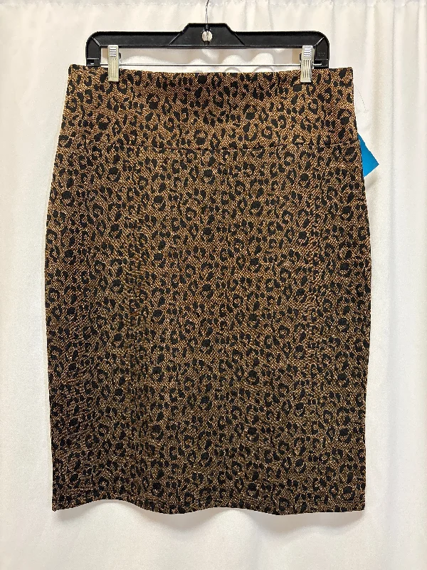 Stretch denim skirts for comfy wear -Skirt Midi By Lularoe In Gold, Size: Xl