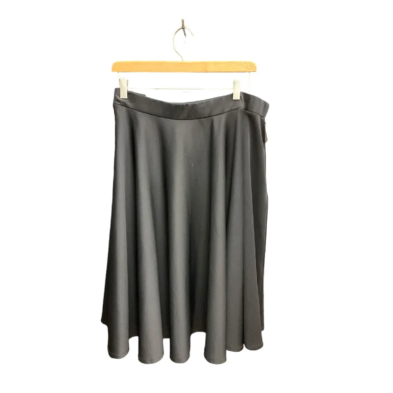 Bold leather skirts for daring fashion statements -Skirt Midi By Asos In Black, Size: 1x