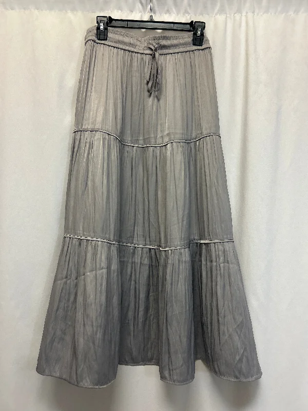 Ruffled skirts for soft romantic appeal -Skirt Maxi By Joie In Grey, Size: L